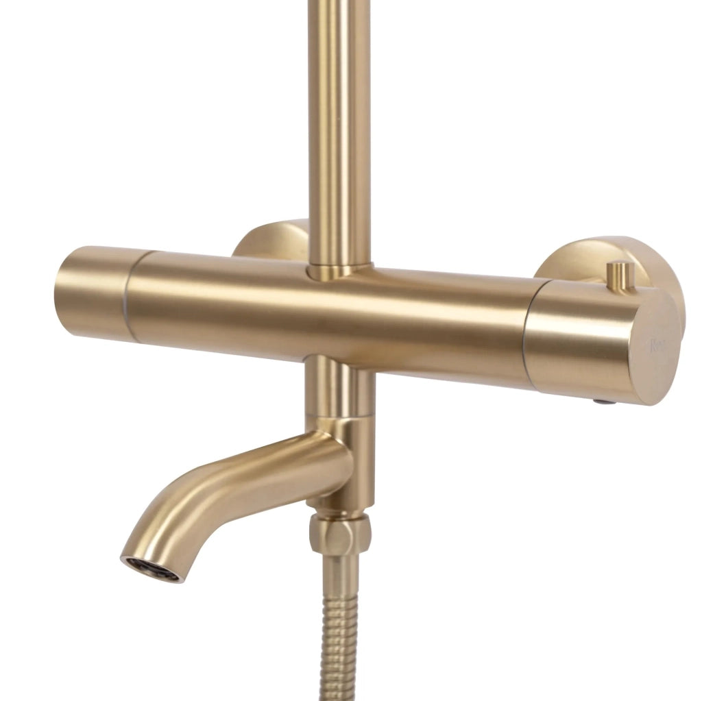 Set Doccia Con Termostato Rea Lungo Gold Brush