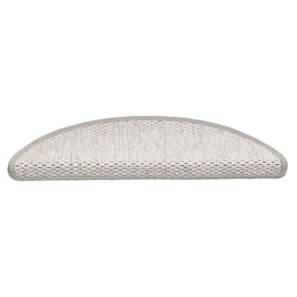 Tappeti Adesivi Scale Aspetto Sisal 15 pz 56x17x3 cm Platino