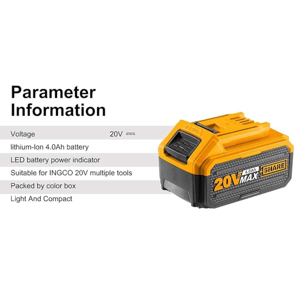 Batteria ioni litio 20v 4ah indicatore led potenza costante strumenti elettrici