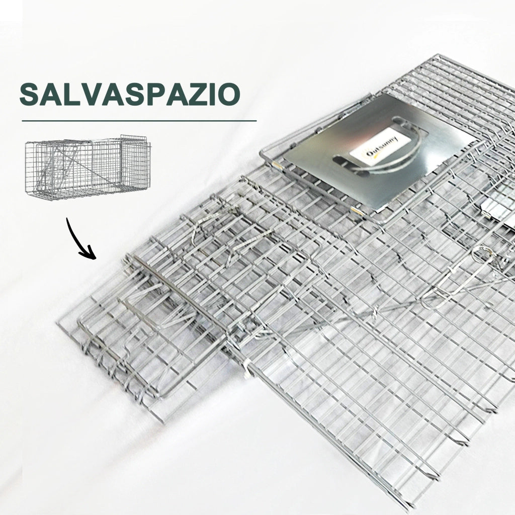 EasyComfort Trappola per Ratti, Topi e Nutrie Pieghevole in Acciaio