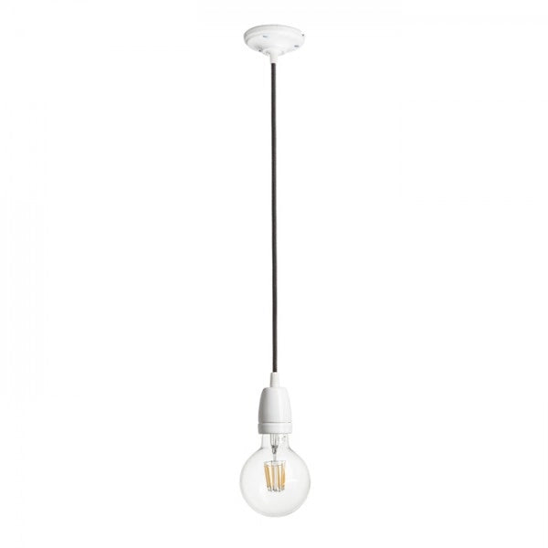Cavo FABIO per portalampada da soffitto serie a sospensione nero porcellana 230V E27 42W
