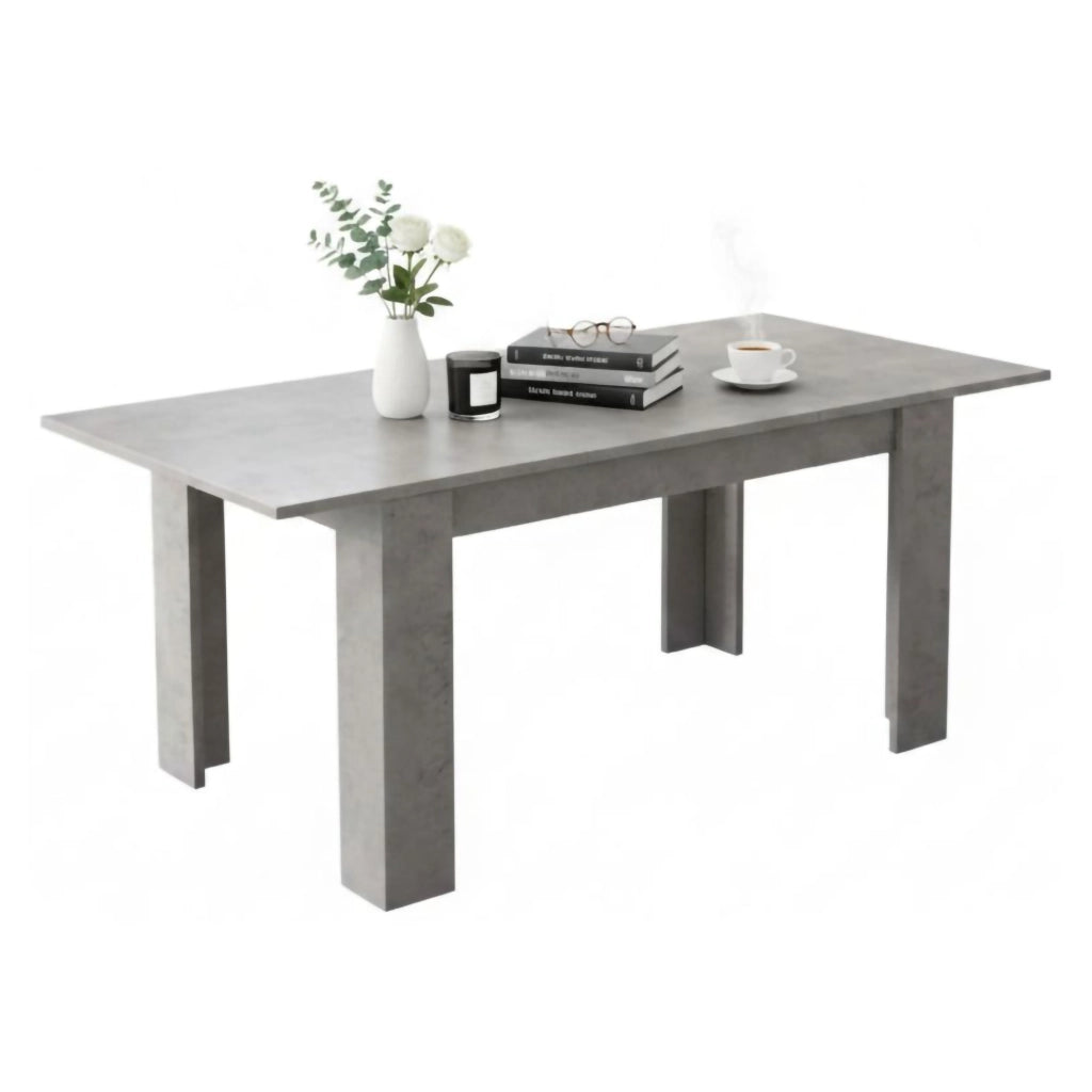Marene, Tavolo Allungabile Allungabile, 200x90x75h cm Grigio Cemento
