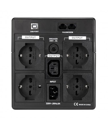 UPS 1500VA Gruppo Di Continuità Vultech UPS1500VA-PRO Line Interactive Con LCD