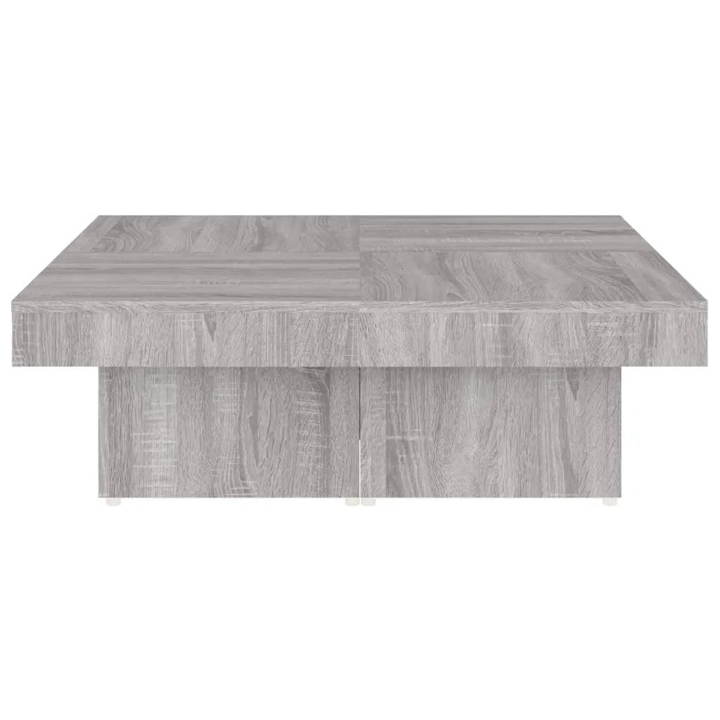 Tavolino da Salotto Grigio Sonoma 90x90x28 cm Legno Multistrato