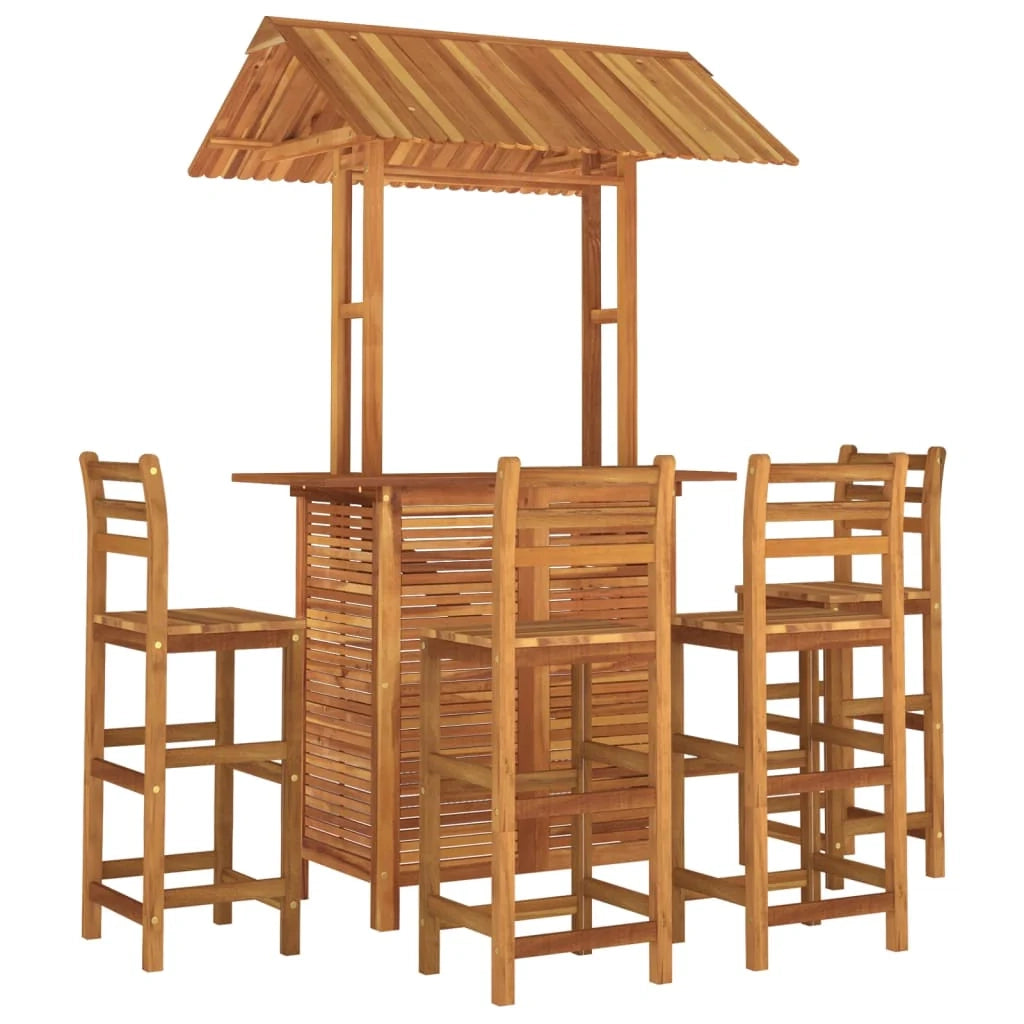 Set bar da giardino 5 pezzi in legno massello di acacia 02_0013394