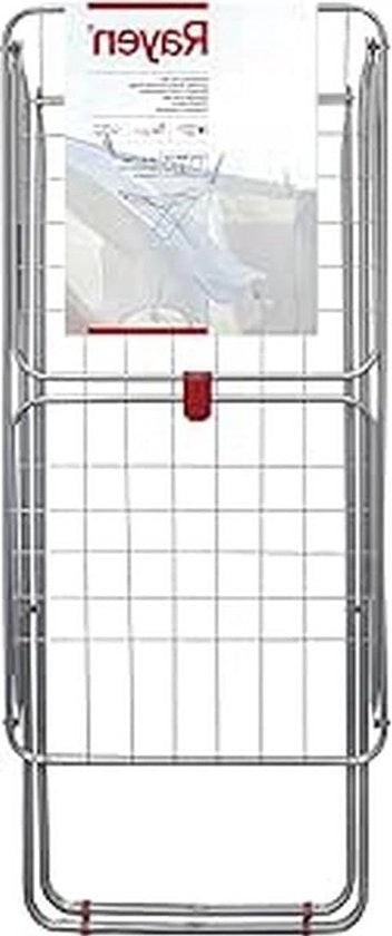 Sistema di appoggio per asciugatura con chiusura a sbalzo | Superficie orizzontale 19 m | Appoggio pieghevole e anti-slip per abiti | Utilizzabile all'interno ed all'esterno | 54,5 x 177,2 x 107,5 cm | Colore: acciaio