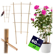 Scala di supporto per piante KADAX in bambù, 60 cm, triplo supporto per fiori