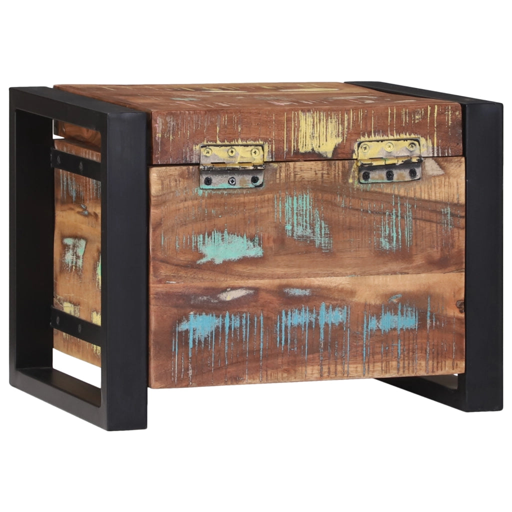 Bauli di stoccaggio 40x30x30cm Legno massello di recupero e metallo