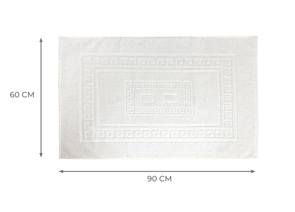 Tappeto Da Bagno Disegno Torino Colore Bianco - 60x90 - Bianco