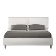 Letto matrimoniale senza rete imbottito 160x190 similpelle bianco Sleeper