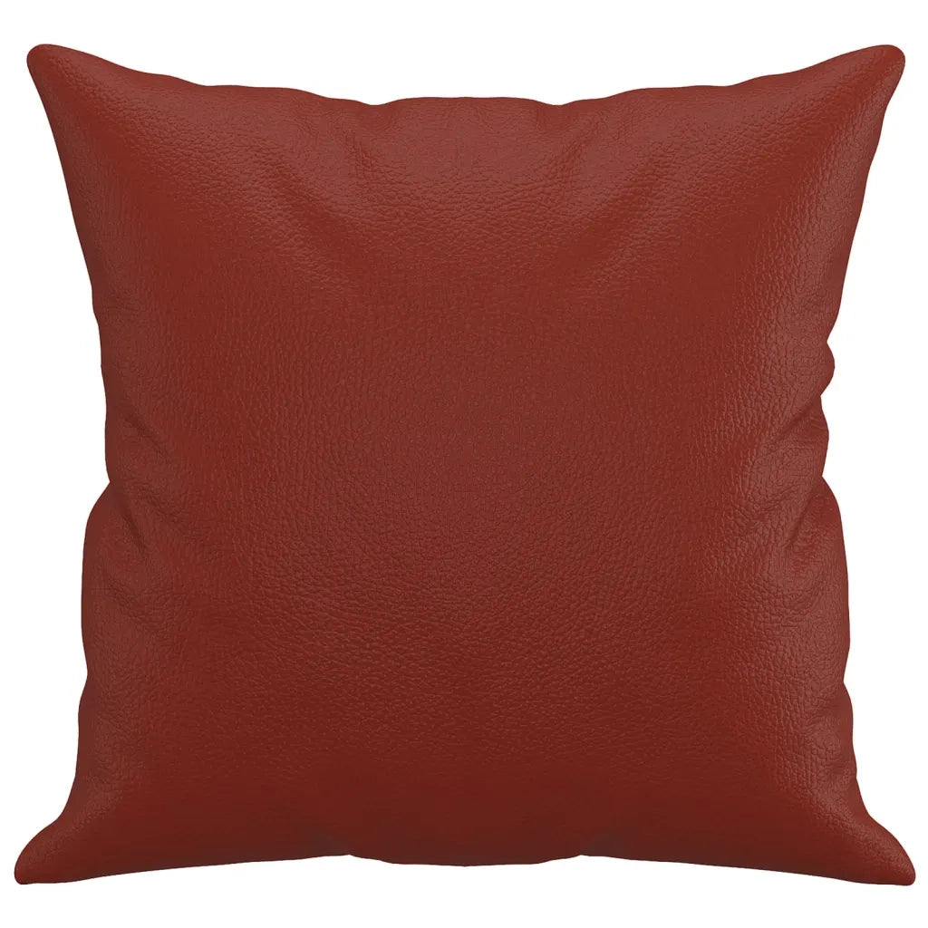 Cuscini Decorativi 2pz Rosso Vino 40x40 cm in Similpelle 349483