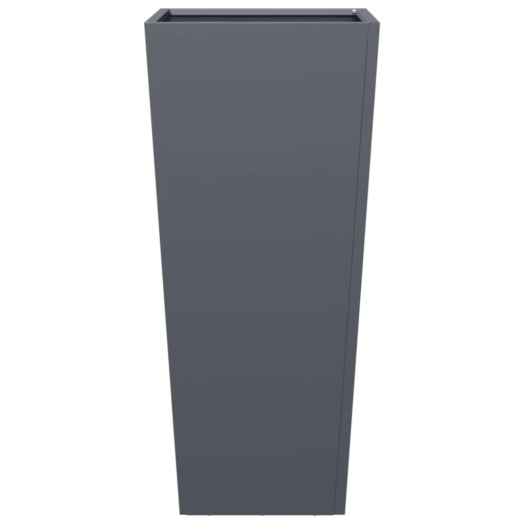 Fioriera rialzata per piante fiori giardino terrazze set da 2 35 x 35 x 75 cm acciaio antracite 02_0038939