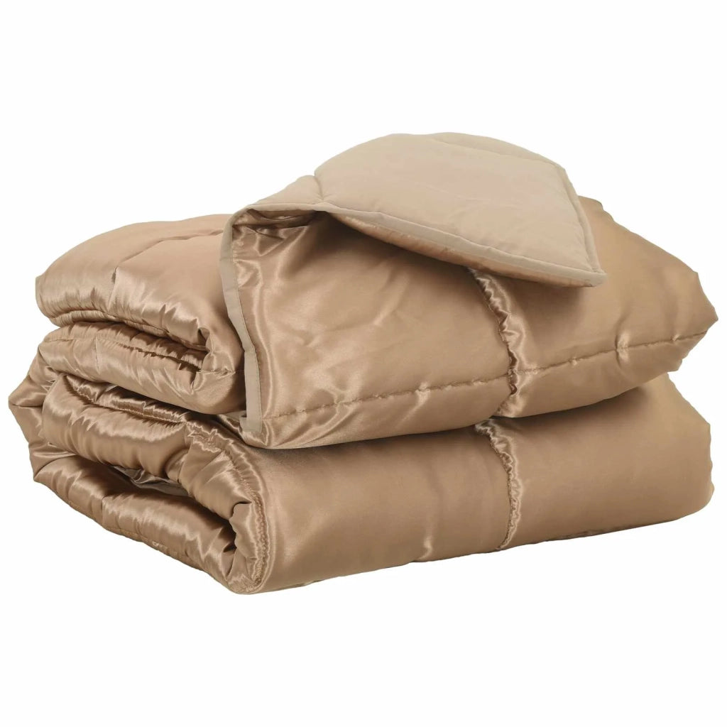Piumone Completo Annuale Oro 140 x 200 cm Satin e Micropile