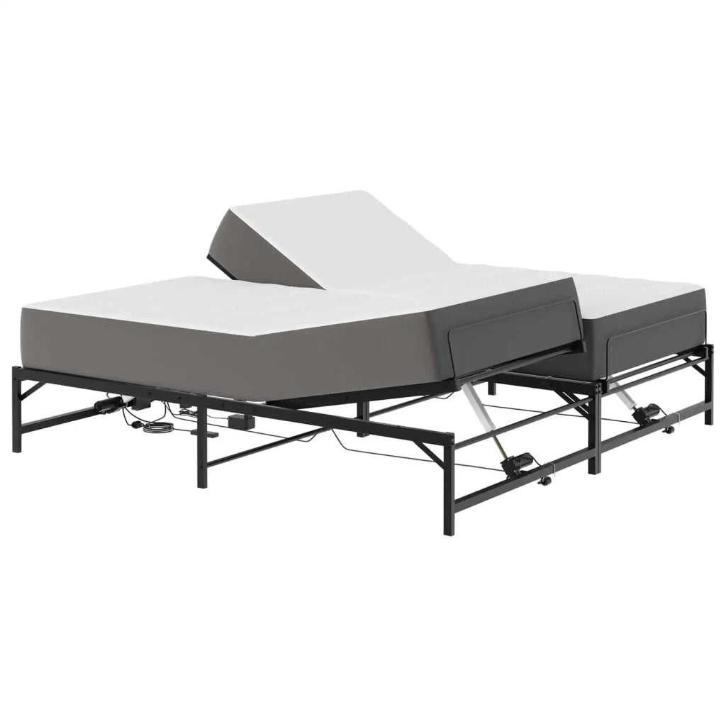 Telaio Letto Elettrico Regolabile Nero 193 x 203 cm Acciaio 3438626