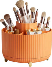 Organizzatore di trucco con grande capacità 360° rotante contenitore di stoccaggio di cosmetici con 5 fessure