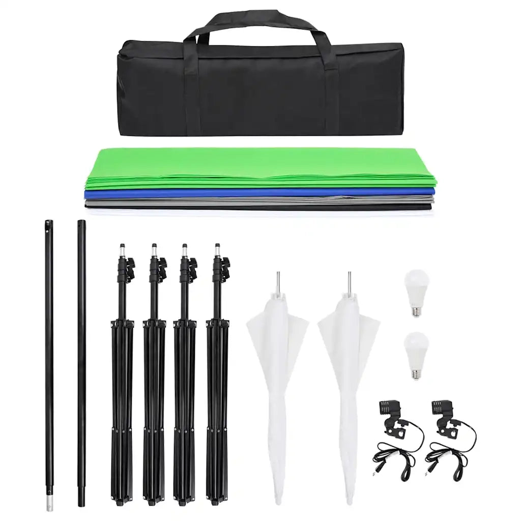 Kit per Studio Fotografico con Set Luci, Fondale e Riflettore cod mxl 66385
