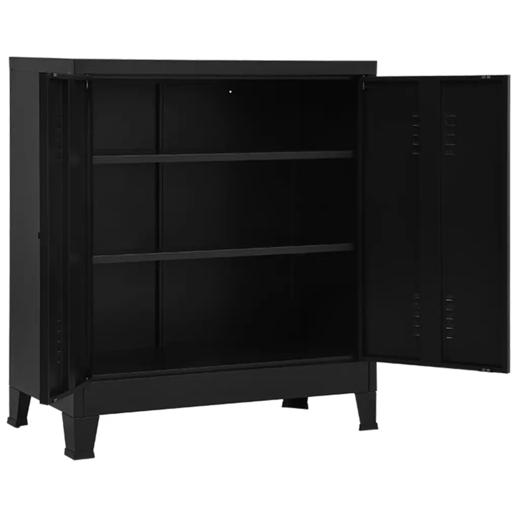 Armadio Classificatore Industriale Nero 90x40x100 cm in Acciaio cod mxl 52963