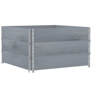 Fioriera | Cassetta per fiori | Vaso da Giardino Grigia 100x100 cm Legno Massello di Pino