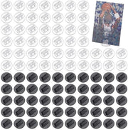 Sostegno per Carte in Acrilico - 120 pezzi - 20x10mm - Piatto/Rondello - Utilizzo Flessibile - Ombreggiante - Standard per Carte