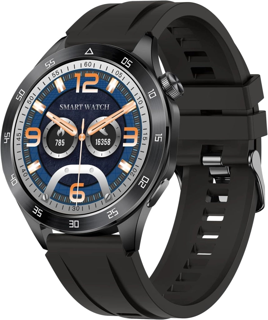 Smartwatch Uomo Militare, 1.43" AMOLED Orologio Smartwatch con Chiamate Bluetooth, 120 Sportive Smart Watch con Contapassi/Sonno/Cardiofrequenzimetro/SpO2, Impermeabil IP68 Smartband per Android iOS