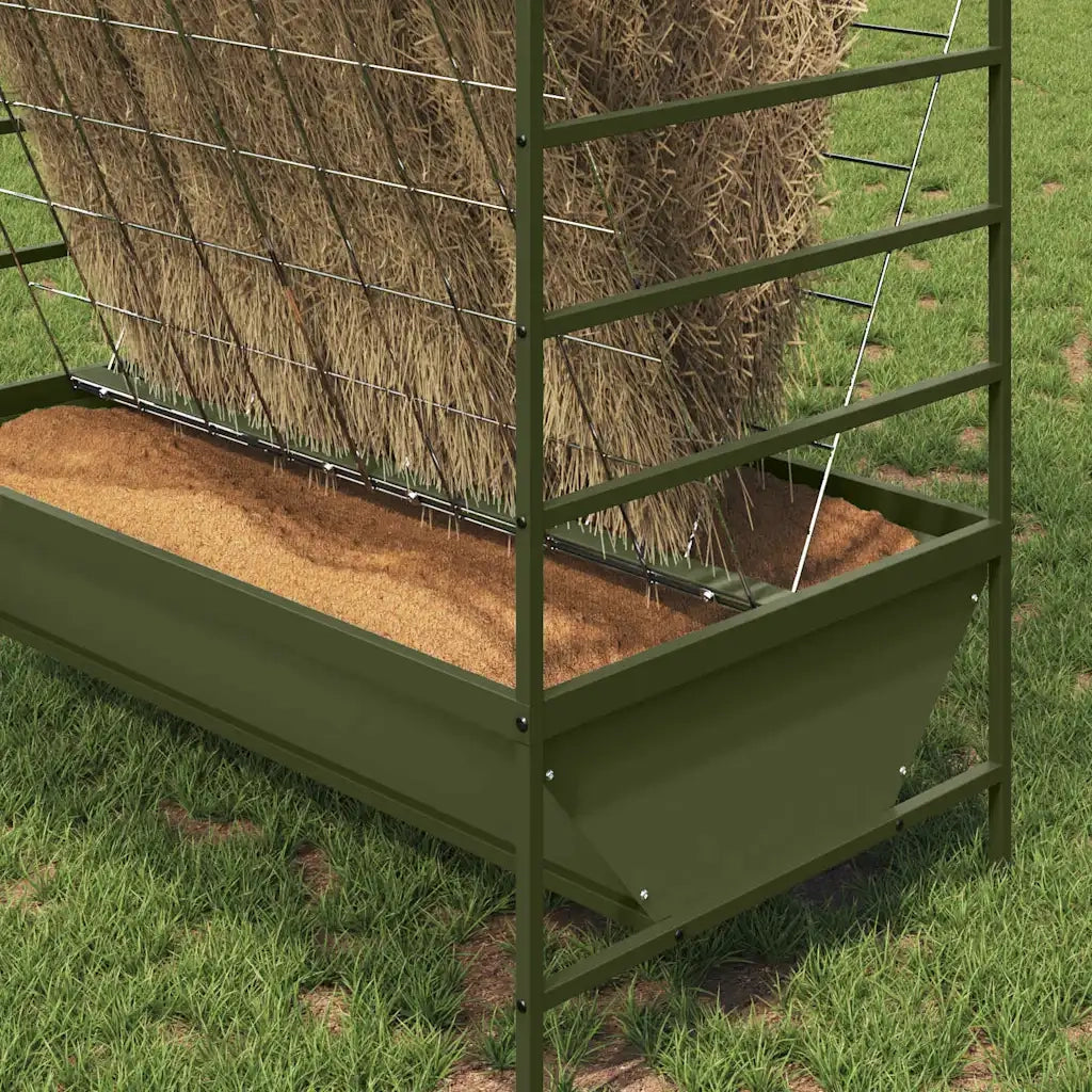 Mangiatore per Bestiame Verde oliva 100 x 60 x 90 cm