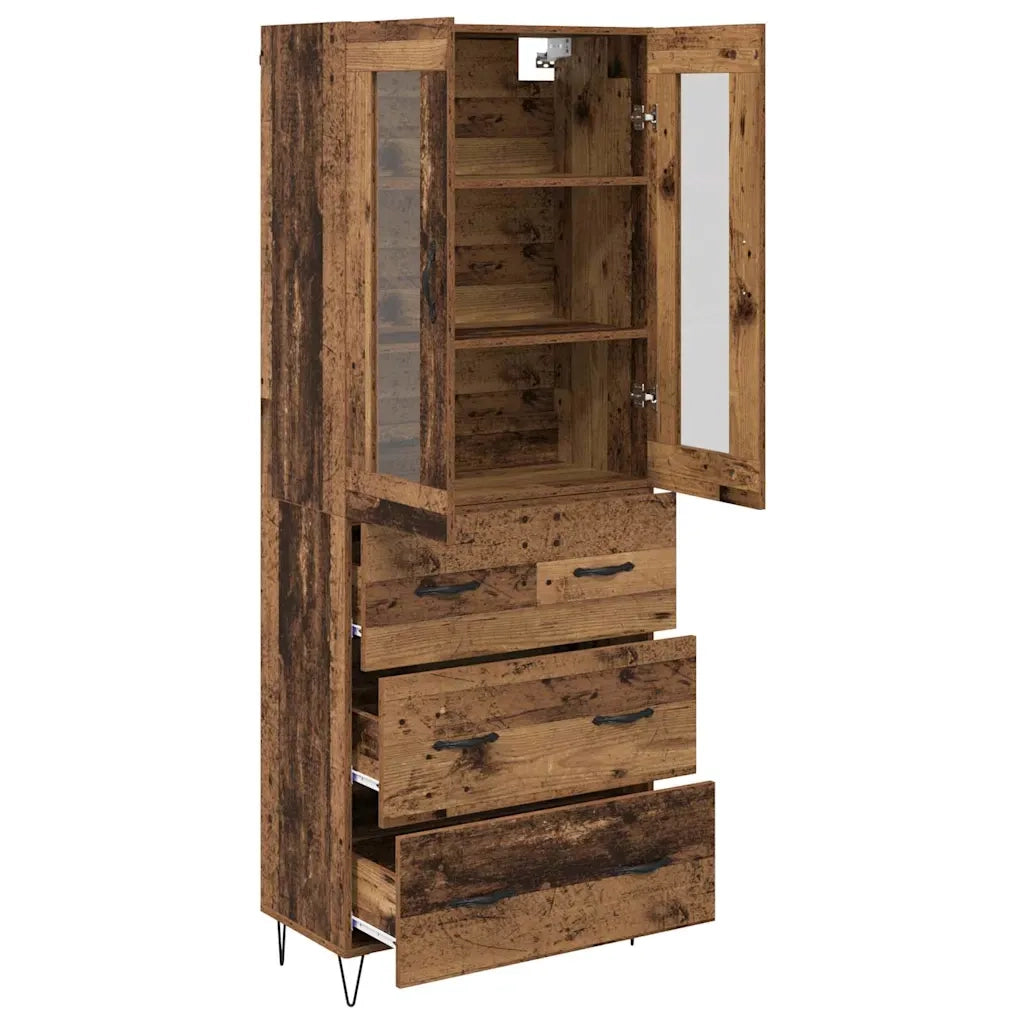 Credenza | Madia | Buffet da pranzo | Armadio da pranzo Legno vecchio 69,5 x 34 x 90 cm Legno multistrato