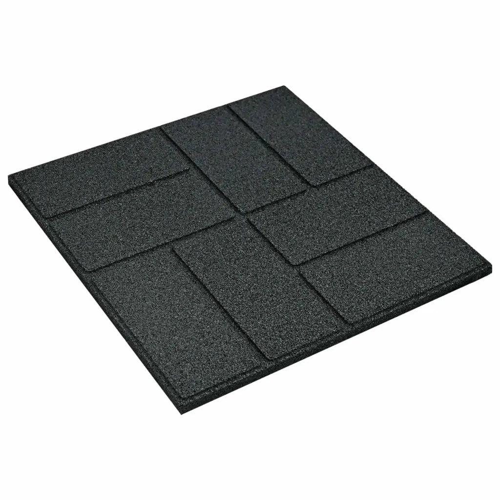 Pietra da Passo 6 pcs Nero 40,5 x 40,5 x 2 cm Gomma