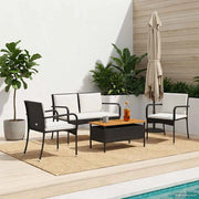 Set da giardino Nero polyrattan 42025101