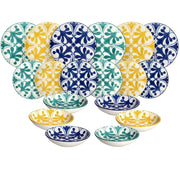 Servizio di Piatti da Tavola in Porcellana Madison Majolica 18 Pezzi