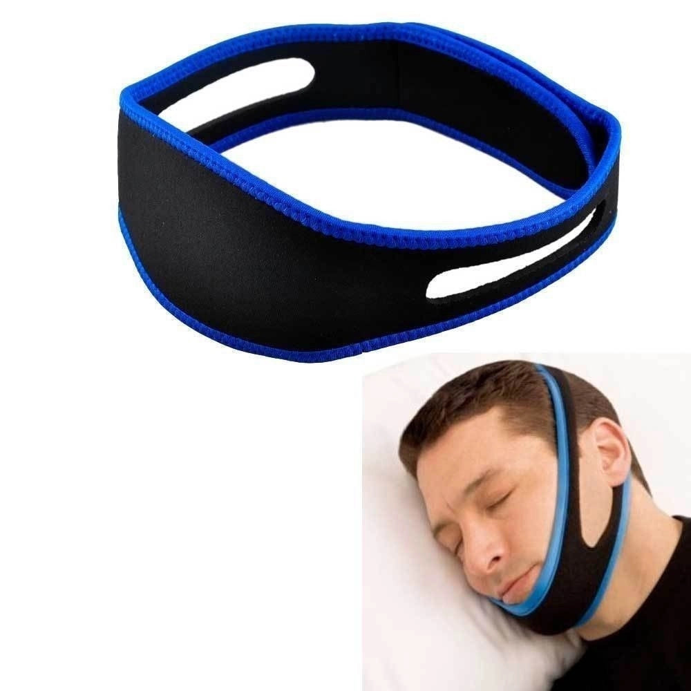 Trade Shop - Cintura Mandibolare Fascia Elastica Notturna Per Smettere Di Russare Snore Less -