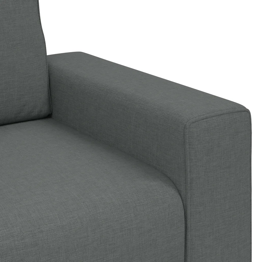 vidaXL Set di Divani 2 pz con Cuscini Grigio Scuro in Tessuto