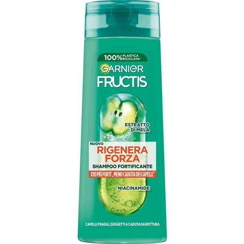 GARNIER SET 3 CONFEZIONI FRUCTIS SHAMPOO 250 ML RIGENERA FORZA X10 PIU FORTI MENO CADUTA DEI CAPELLI X CAPELLI FRAGILI