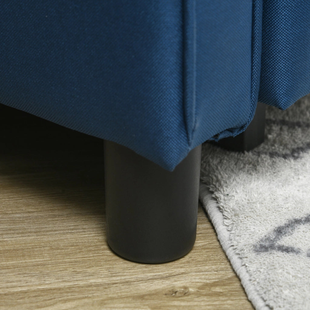 Poltrona Letto Reclinabile su 3 Livelli con Cuscino Extra 69x82x85 cm Blu