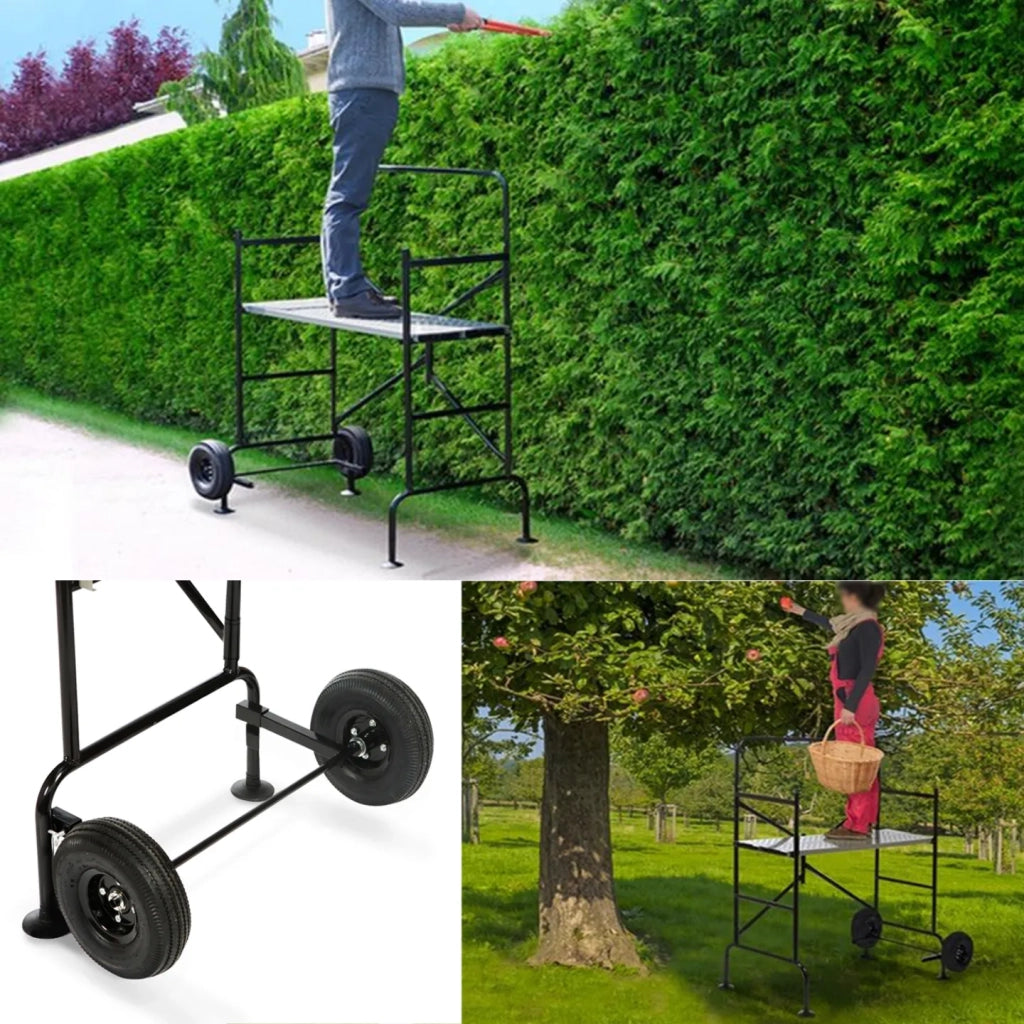 ProBache - Ponteggio mobile su ruote L.140xL.78xH.135 CM con 2 piattaforme