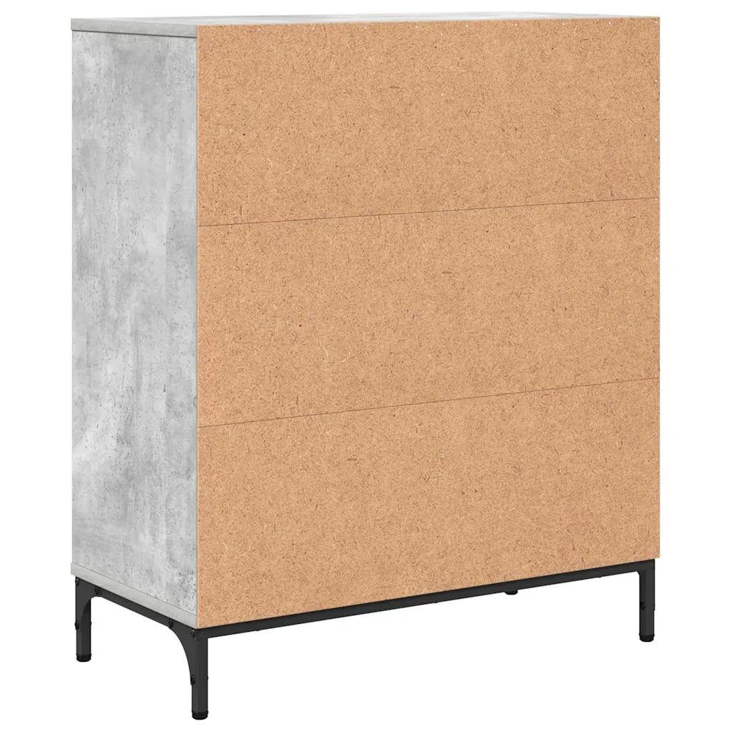 Credenza-Buffet-Armadio da cucina Grigio cemento 69.5 x 33 x 82 cm Legno multistrato