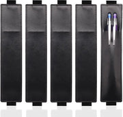 Pen Supporto per Quaderno 5 in Confezione, Otre Pen Supporto Riciclabile con Cintura Elastica, Pen Supporto in Pelle PU, Pen Supporto Rimovibile per Quaderno, Tavoletta, Agenda A5, Quaderno (Nero)