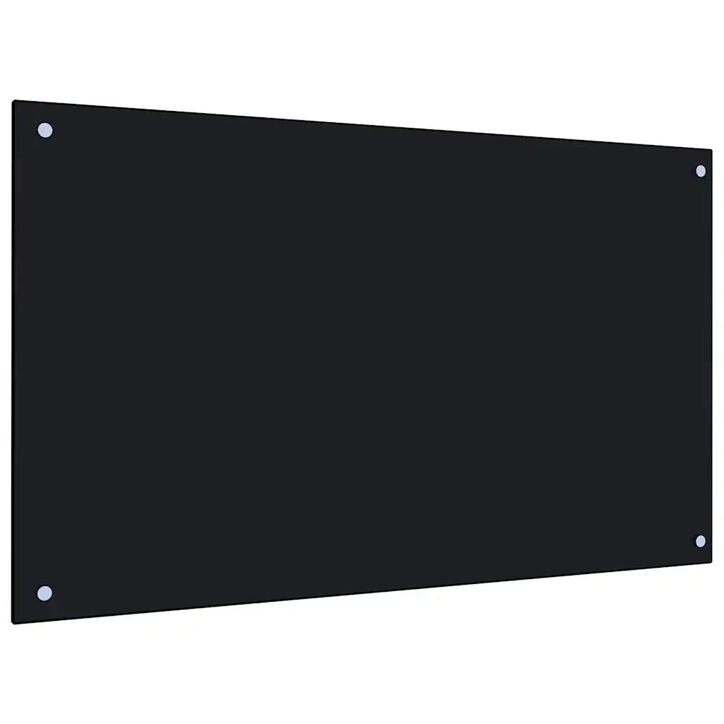 Paraschizzi per Cucina Nero 100x60 cm in Vetro Temperato CFW8324160