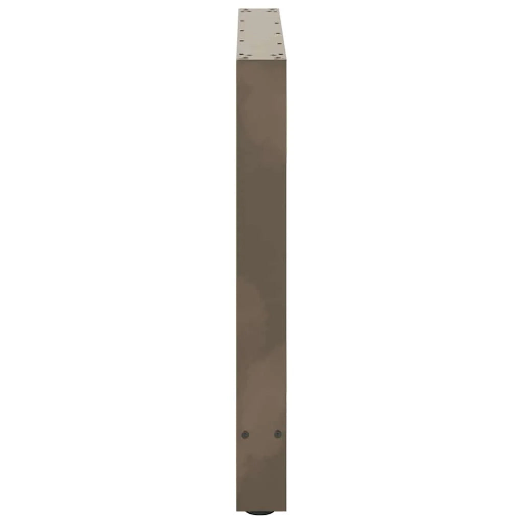 Set di 2 gambe per tavolo da pranzo in acciaio 100 x 72-73 cm design moderno robusto acciaio naturale 02_0057563