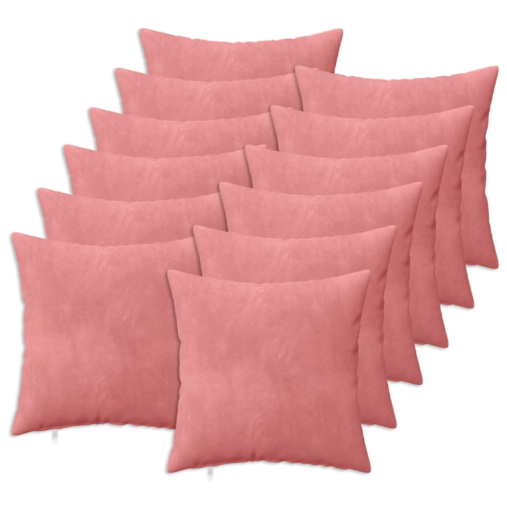 Cuscino con cuscino HEERLEN 12 pz Rosa Velluto 926937