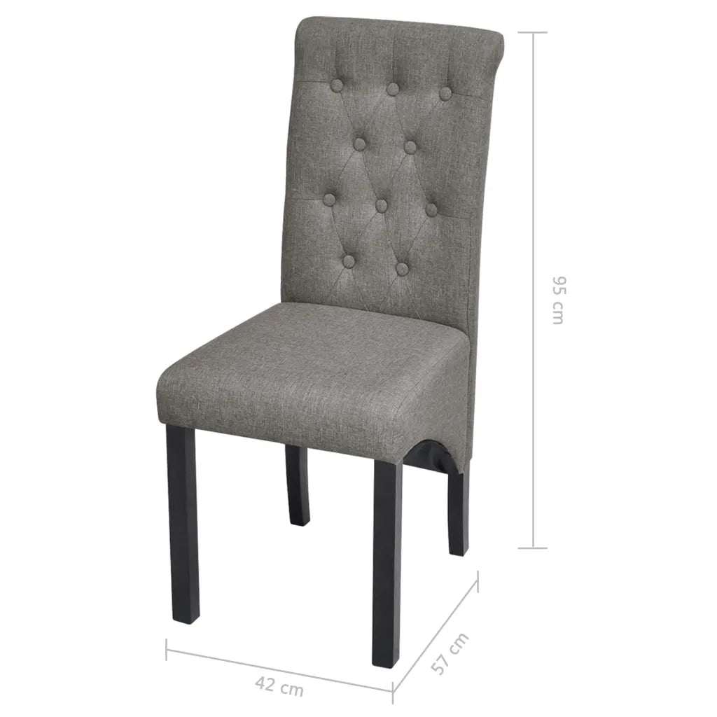 Sedie da Pranzo 2 pz Grigio Chiaro in Tessuto 242222