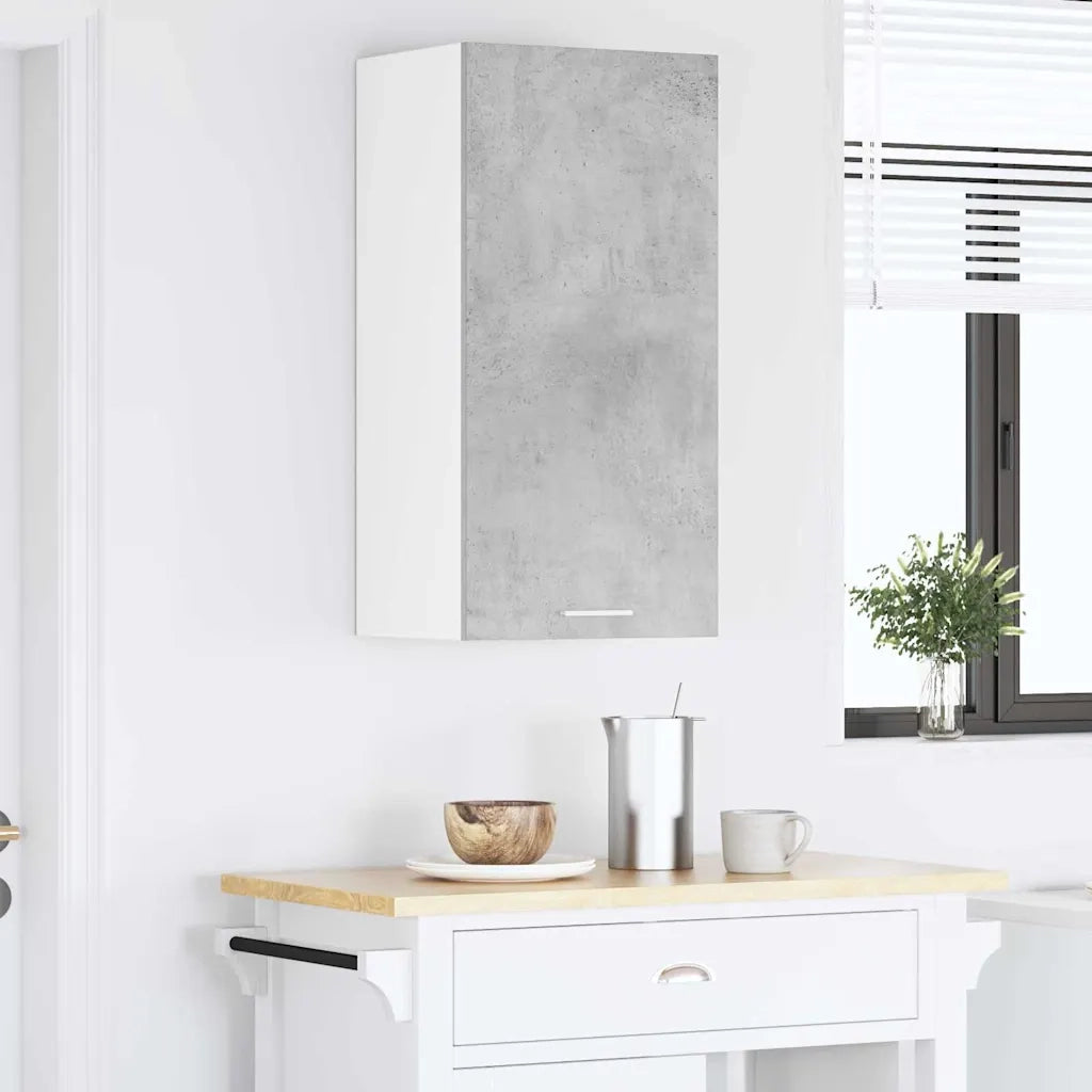 Armadio pensile Grigio Cemento e Bianco 40 x 31 x 80 cm 884261