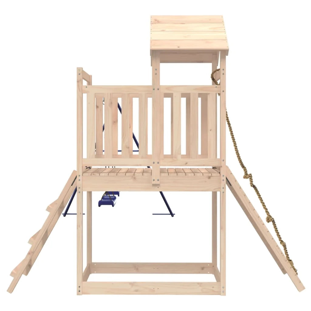Altalene per parco giochi all'aperto scivolo altalene robuste giochi da giardino 313 x 248 x 214 cm legno di pino massiccio 02_0004816
