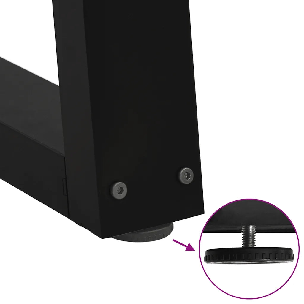 Gambe per Tavolino da CaffÃ¨ a Forma di V 2 pz Nere 70x(42-43,3) cm Acciaio