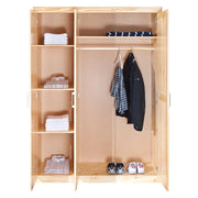 Tubre, Guardaroba 3 ante\ Appendiabiti, 140x190h cm Marrone Rovere