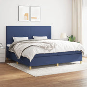 Giroletto a Molle con Materasso Blu 200x200 cm in Tessuto 3142207
