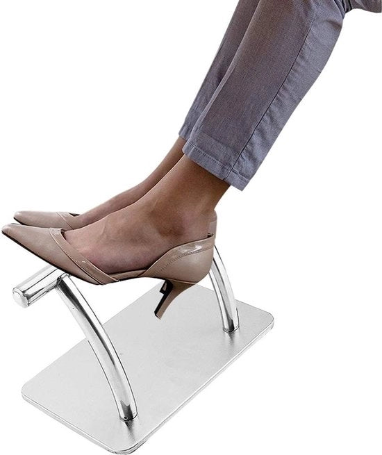 Supporto per piedi in acciaio inossidabile - Pedale per piedi - 34 x 29 cm - Facile da installare - Bancopiedi