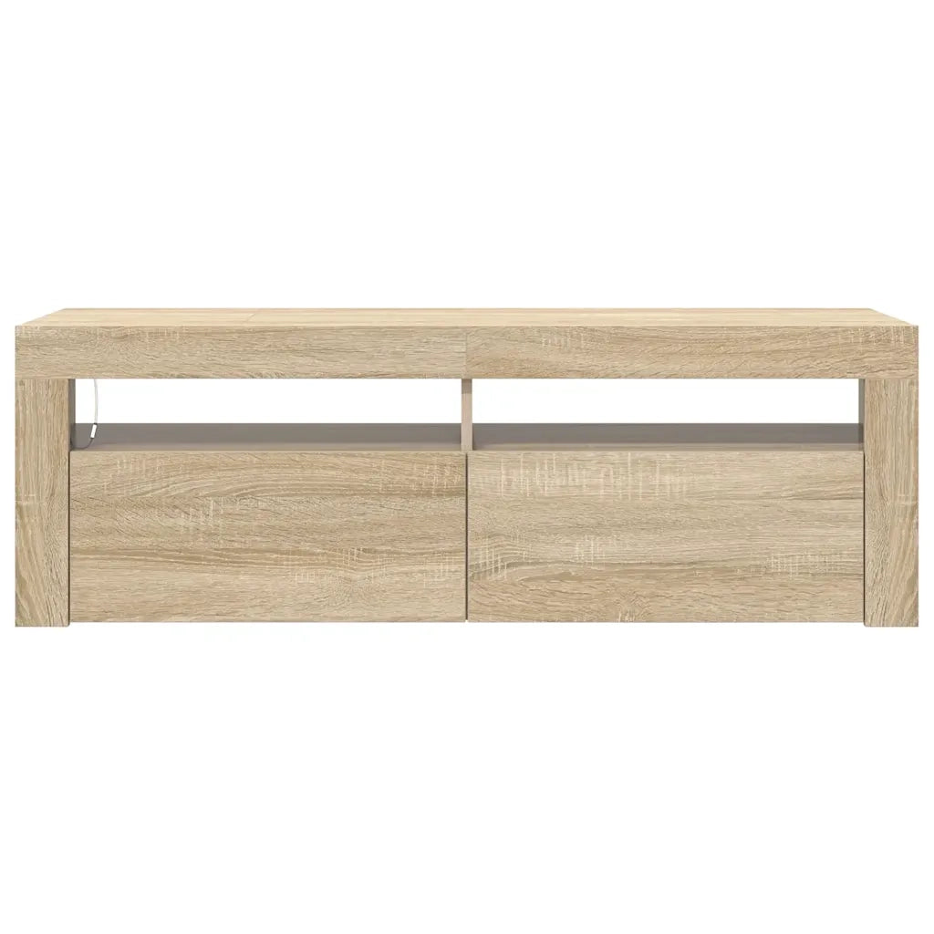 Mobile Porta TV con Luci LED Rovere Sonoma 120x35x40 cm 804313