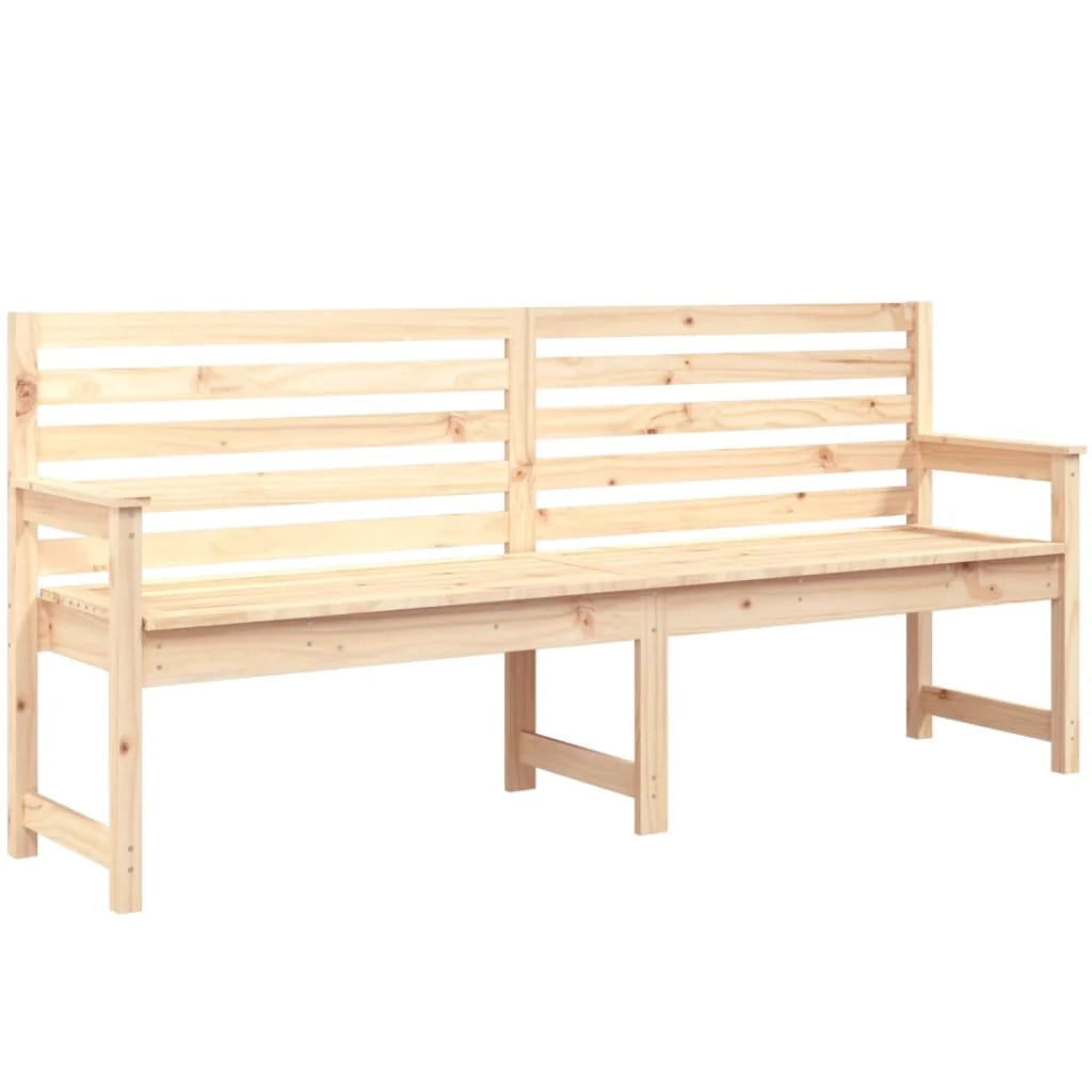 Panca da giardino mobili da esterno per patio terrazza 203,5 x 48 x 91,5 cm legno di pino massiccio 02_0011299