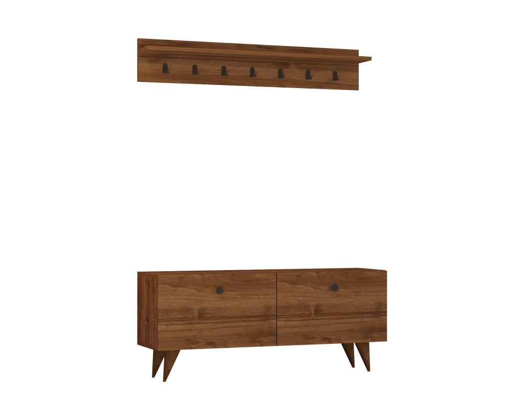 Mobile da corridoio in legno "Rupa" - 35 x 113 x 48 cm - Noce