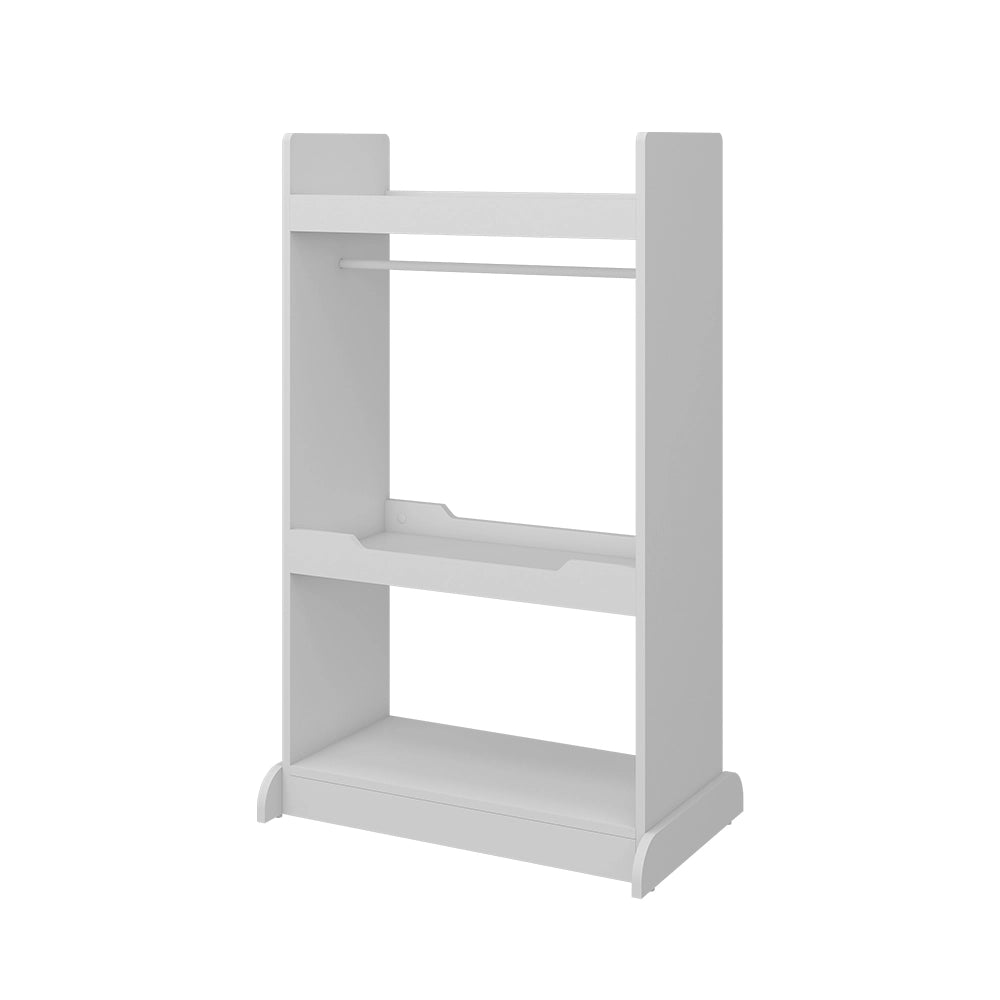 Vicco Armadio per bambini Bianco 67 x 110 cm con asta di sospensione in legno e pomelli